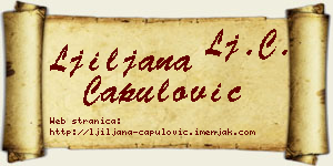 Ljiljana Capulović vizit kartica